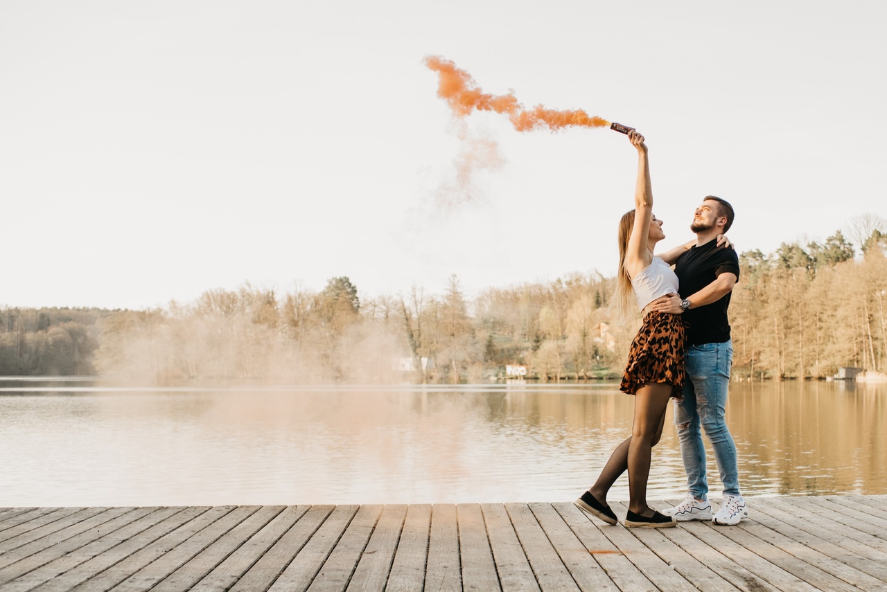 sesja narzeczeńska na pomoście fotograf szczecin gorzów